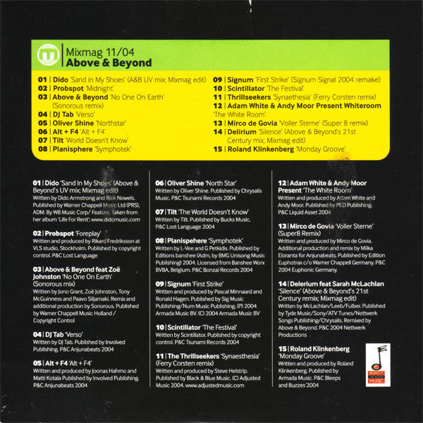 Above & Beyond  –  Laser-Kissed Trance