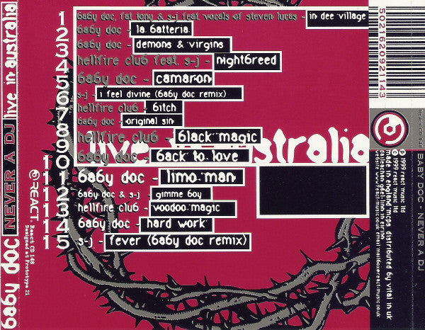 Baby Doc  –  Never A DJ: Live In Australia