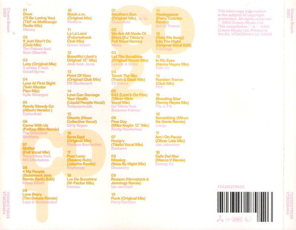 Various  –  Cream Beach 2002