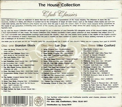 Various - Fantazia House Collection (Club Classics, 1996) Luvdup / Brandon Block / Mike Cosford