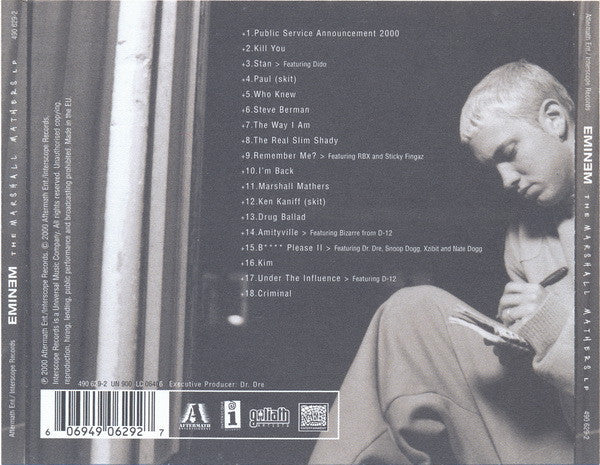 Eminem - Marshall Mathers LP (Parental Advisory, 2000)