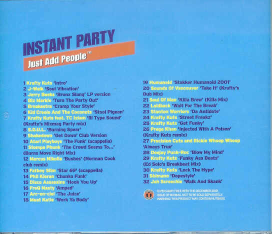 Krafty Kuts ‎–  Instant Party With Krafty Kuts